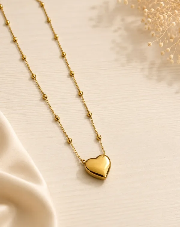 Minimalist_Gold_Heart_Pendant_Necklace,_Puffy_Heart_Charm_Necklace,_Everyday_Jewellery