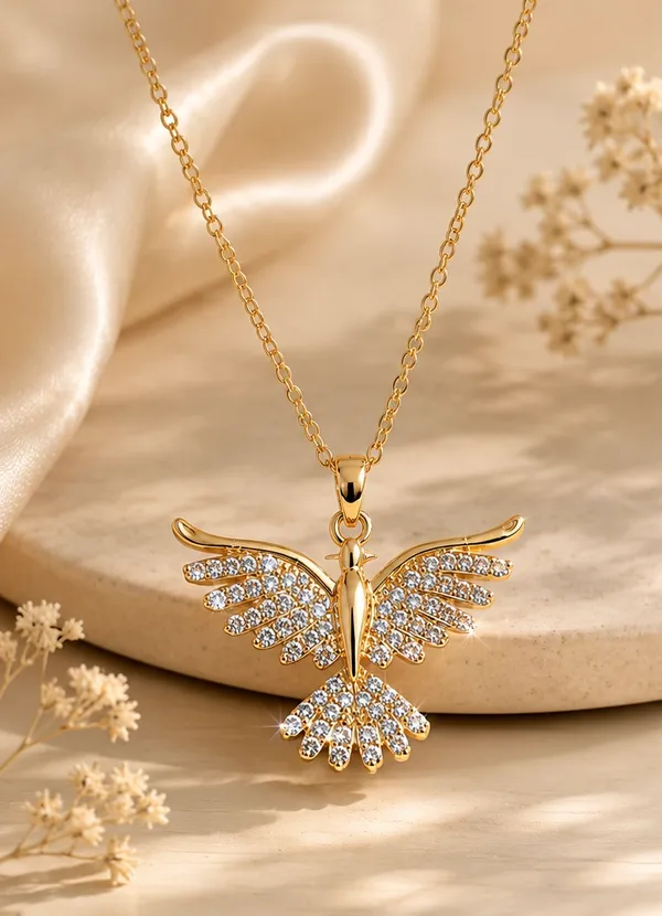Gold_Tone_Crystal_Studded_Eagle_Pendant_Necklace_For_Women
