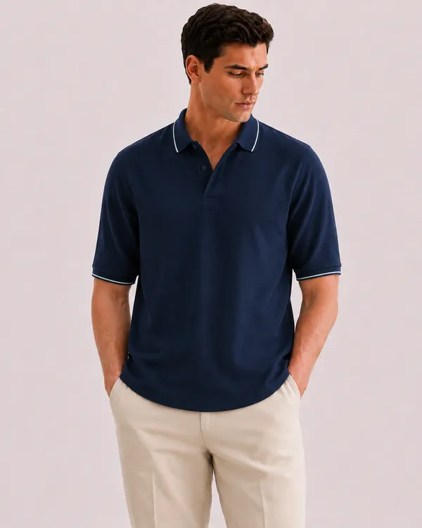 Navy_Blue_Cotton_Relaxed_Fit_Half_Sleeve_Polo_T-Shirt_For_Men
