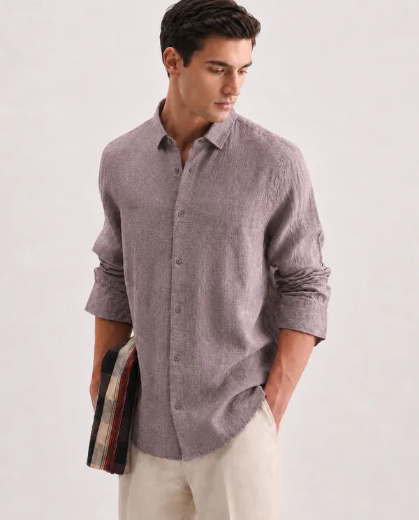 Mauve_Linen_Regular_Fit_Full_Sleeve_Casual_Shirt_For_Men