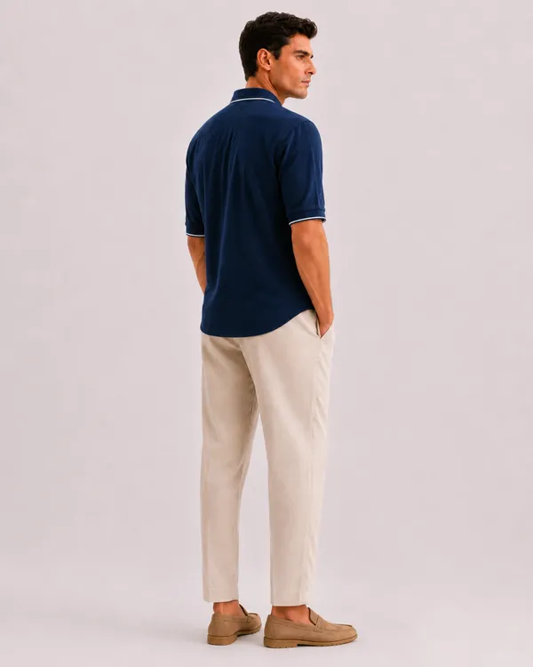Navy_Blue_Cotton_Relaxed_Fit_Half_Sleeve_Polo_T-Shirt_For_Men