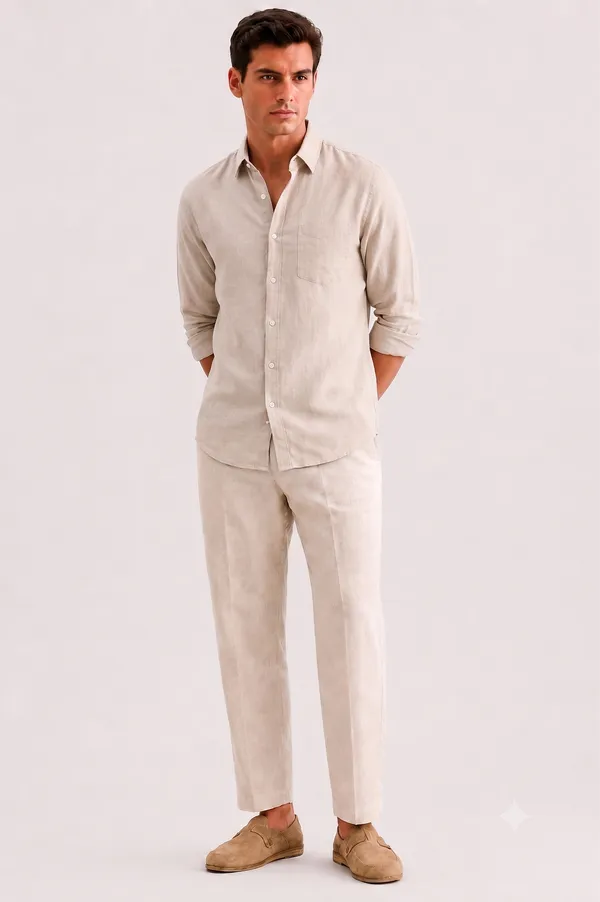 Beige_Linen_Cotton_Regular_Fit_Full_Sleeve_Casual_Shirt_For_Men