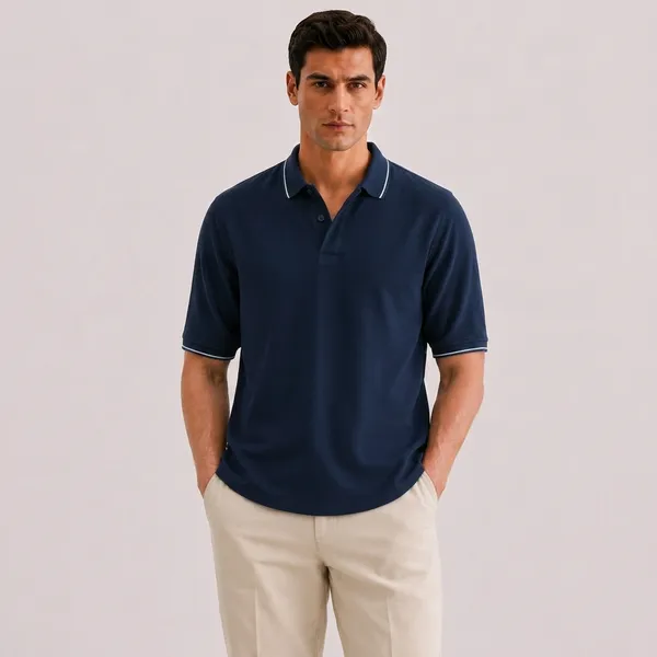 Navy_Blue_Cotton_Relaxed_Fit_Half_Sleeve_Polo_T-Shirt_For_Men
