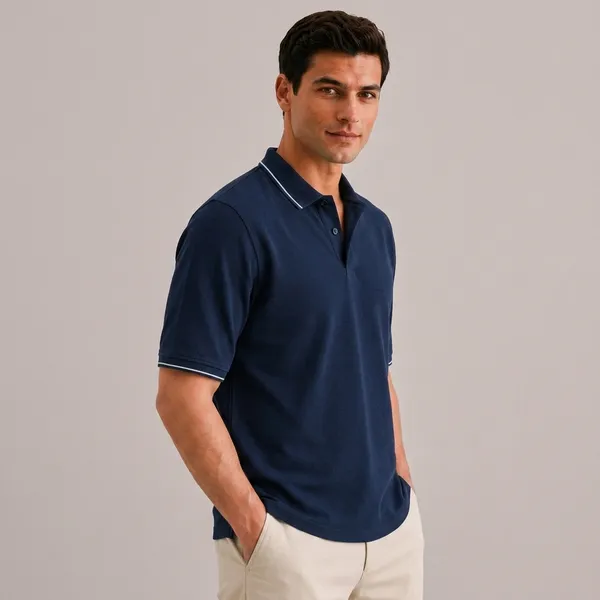 Navy_Blue_Cotton_Relaxed_Fit_Half_Sleeve_Polo_T-Shirt_For_Men