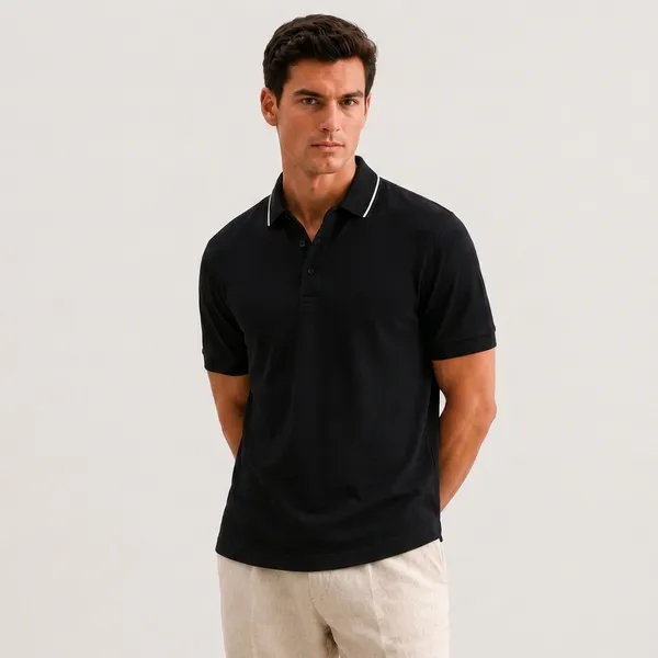 Black_Cotton_Slim_Fit_Polo_T-Shirt_For_Men