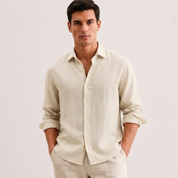Beige_Linen_Slim_Fit_Full_Sleeve_Shirt_For_Men