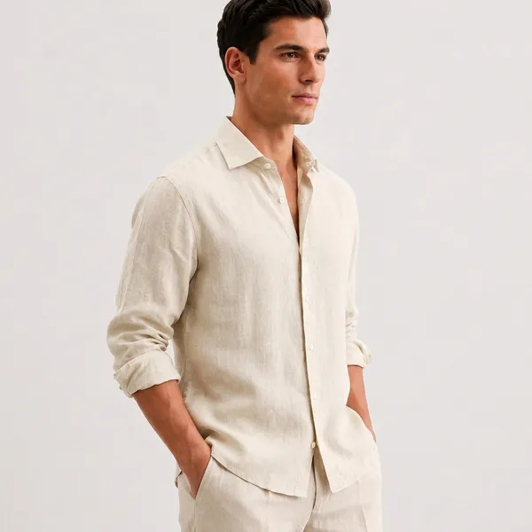 Beige_Linen_Slim_Fit_Full_Sleeve_Shirt_For_Men