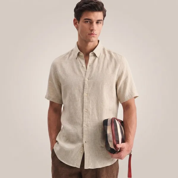 Beige_Linen_Relaxed_Fit_Half_Sleeve_Casual_Shirt_For_Men