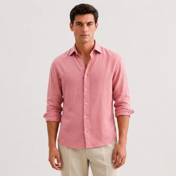 Pink_Irish_Linen_Tailored_Fit_Full_Sleeve_Casual_Shirt_For_Men