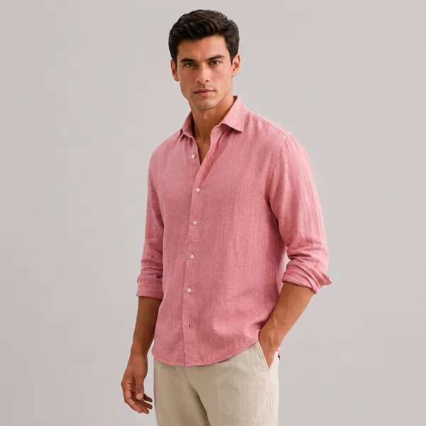 Pink_Irish_Linen_Tailored_Fit_Full_Sleeve_Casual_Shirt_For_Men