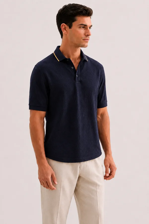 Navy_Blue_Cotton_Slim_Fit_Half_Sleeve_Polo_T-Shirt_For_Men