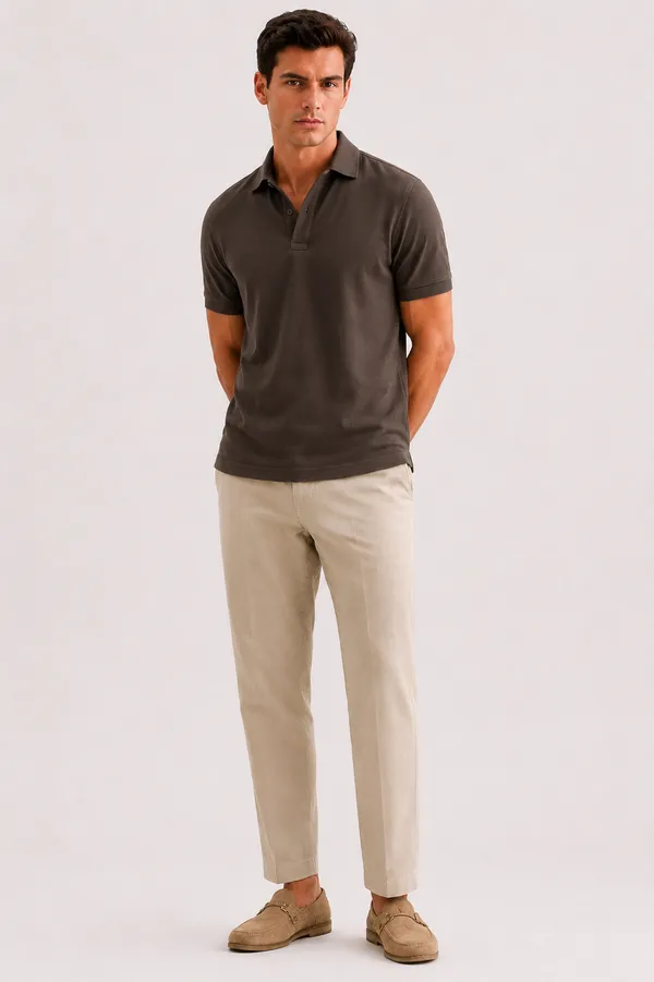 Charcoal_Grey_Cotton_Slim_Fit_Half_Sleeve_Polo_T-Shirt_For_Men