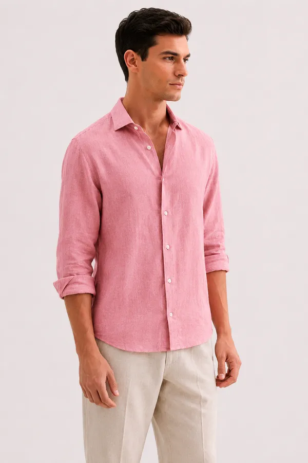 Pink_Irish_Linen_Tailored_Fit_Full_Sleeve_Casual_Shirt_For_Men