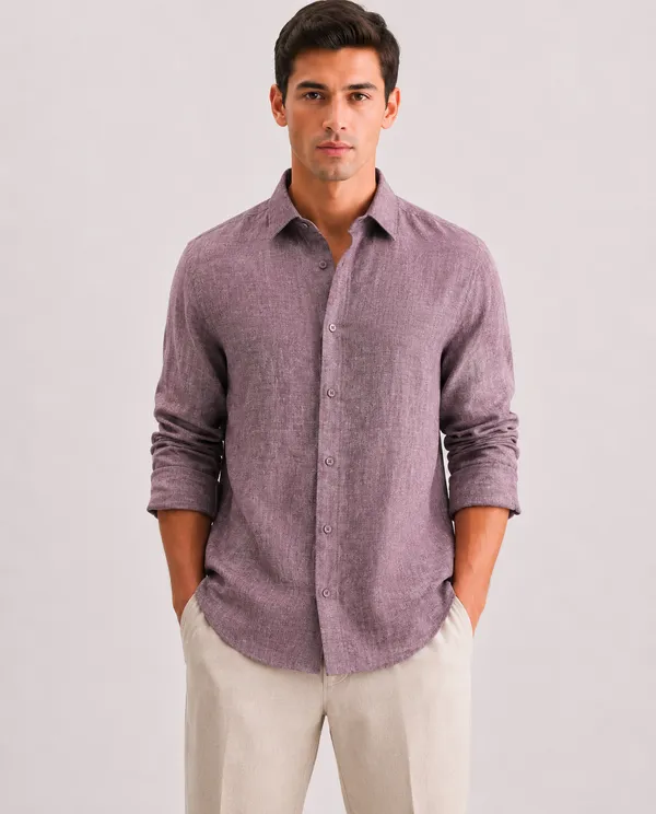 Mauve_Linen_Regular_Fit_Full_Sleeve_Casual_Shirt_For_Men
