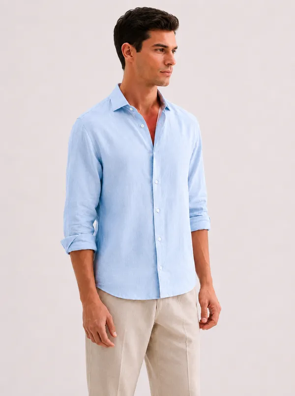 Men's_Sky_Mist_Cotton_Casual_Shirt
