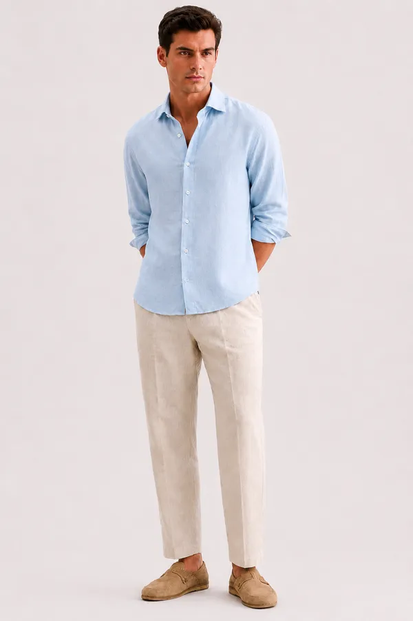 Men's_Sky_Mist_Cotton_Casual_Shirt