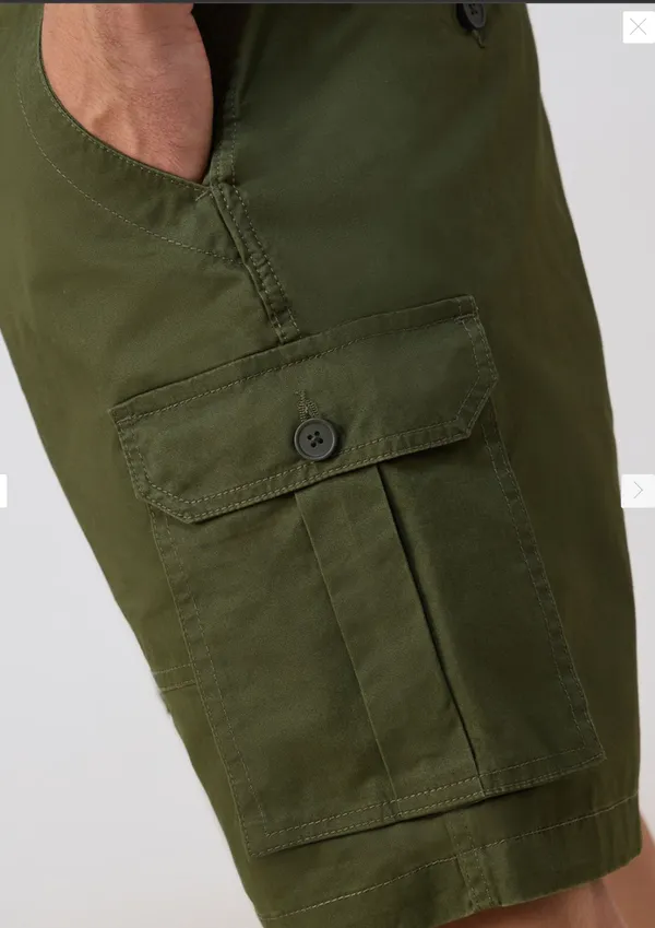 Olive_Green_Polyester_Relaxed_Fit_Cargo_Shorts_For_Men