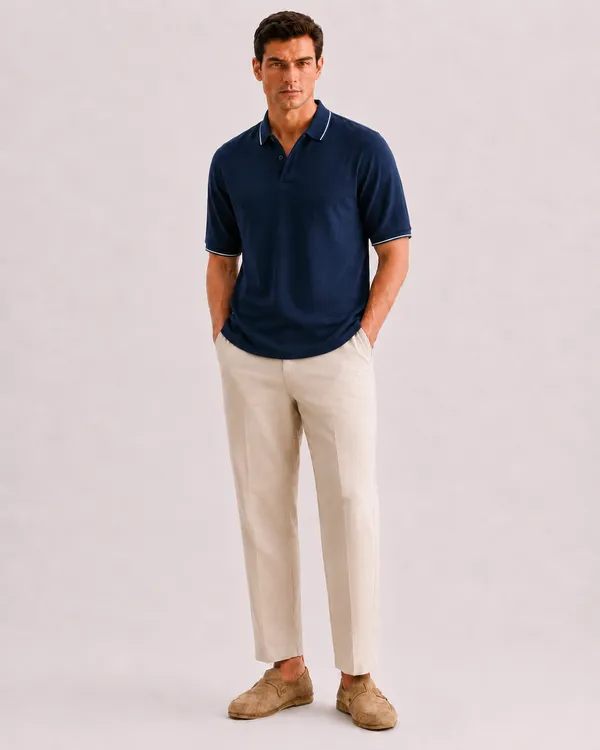 Navy_Blue_Cotton_Relaxed_Fit_Half_Sleeve_Polo_T-Shirt_For_Men