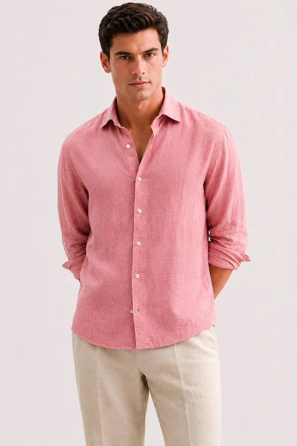 Pink_Irish_Linen_Tailored_Fit_Full_Sleeve_Casual_Shirt_For_Men