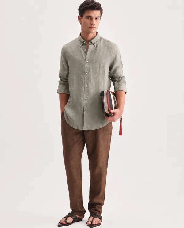 Grey_Linen_Regular_Fit_Shirt_For_Men