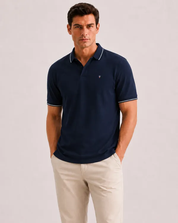 Navy_Blue_Cotton_Relaxed_Fit_Half_Sleeve_Polo_T-Shirt_For_Men