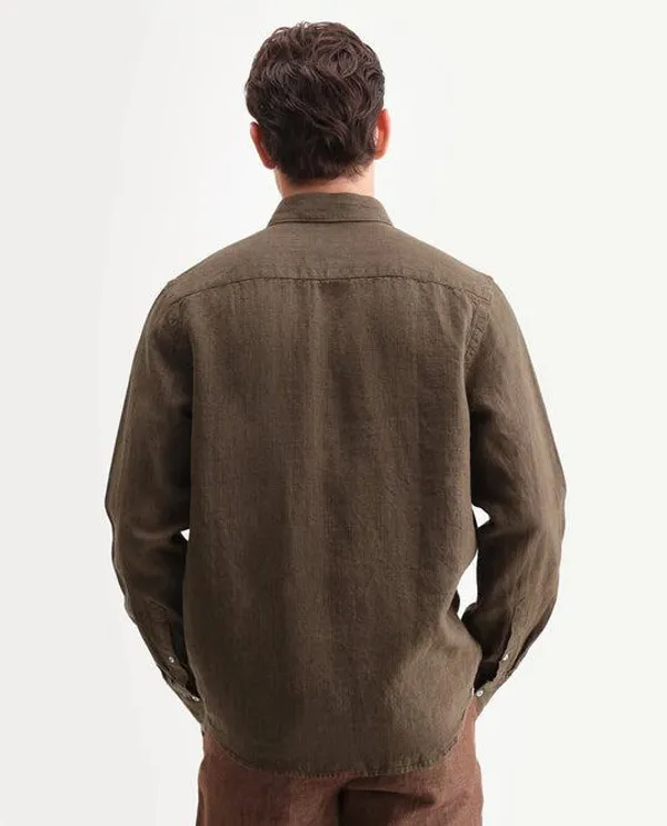 Brown_Irish_Linen_Tailored_Fit_Full_Sleeve_Shirt_For_Men