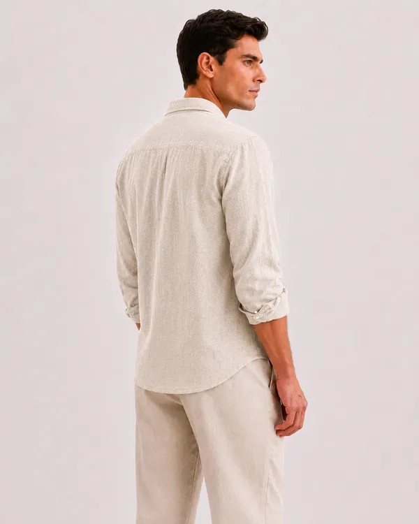 Beige_Linen_Slim_Fit_Striped_Shirt_For_Men