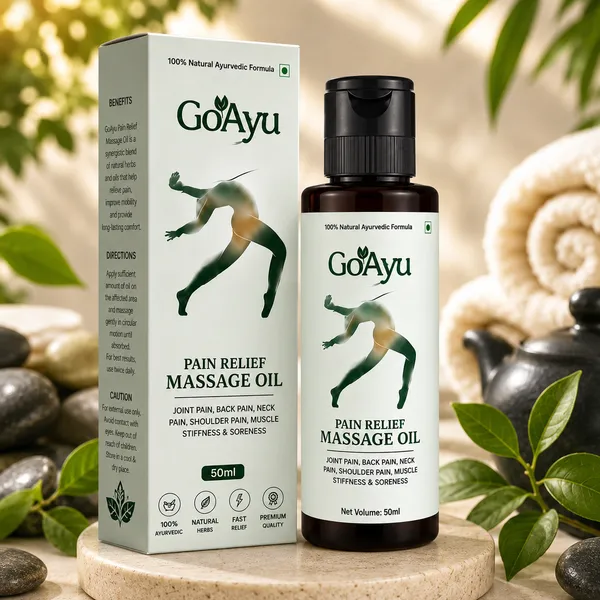 GoAyu_Pain_Relief_Massage_Oil_50ml_|_Ayurvedic_Herbal_Body_Massage_Oil_for_Joint_Pain,_Back_Pain,_Neck_Pain,_Shoulder_Pain_&_Muscle_Stiffness_|_Fast_Absorption_Formula