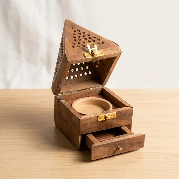 Wood_Laser_Cut_Floral_Cone_Incense_Holder_With_Drawer