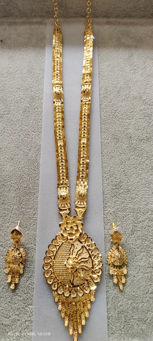 One_Gram_Gold_Plated_Peacock_Design_Long_Necklace_Set_For_Women