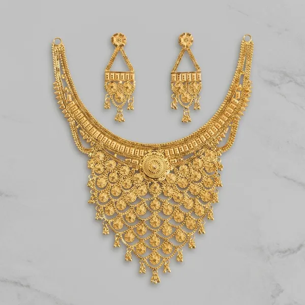 Gold_Plated_Copper_Bridal_Necklace_Set_With_Earrings_For_Women