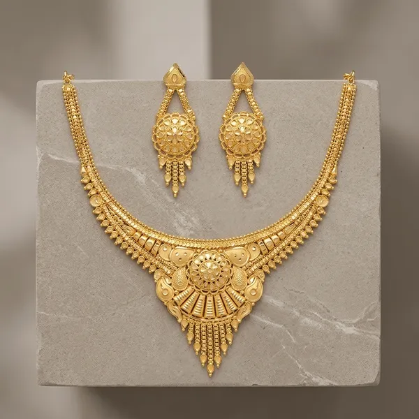 Gold_Copper_Floral_Kundan_Necklace_Set_For_Women