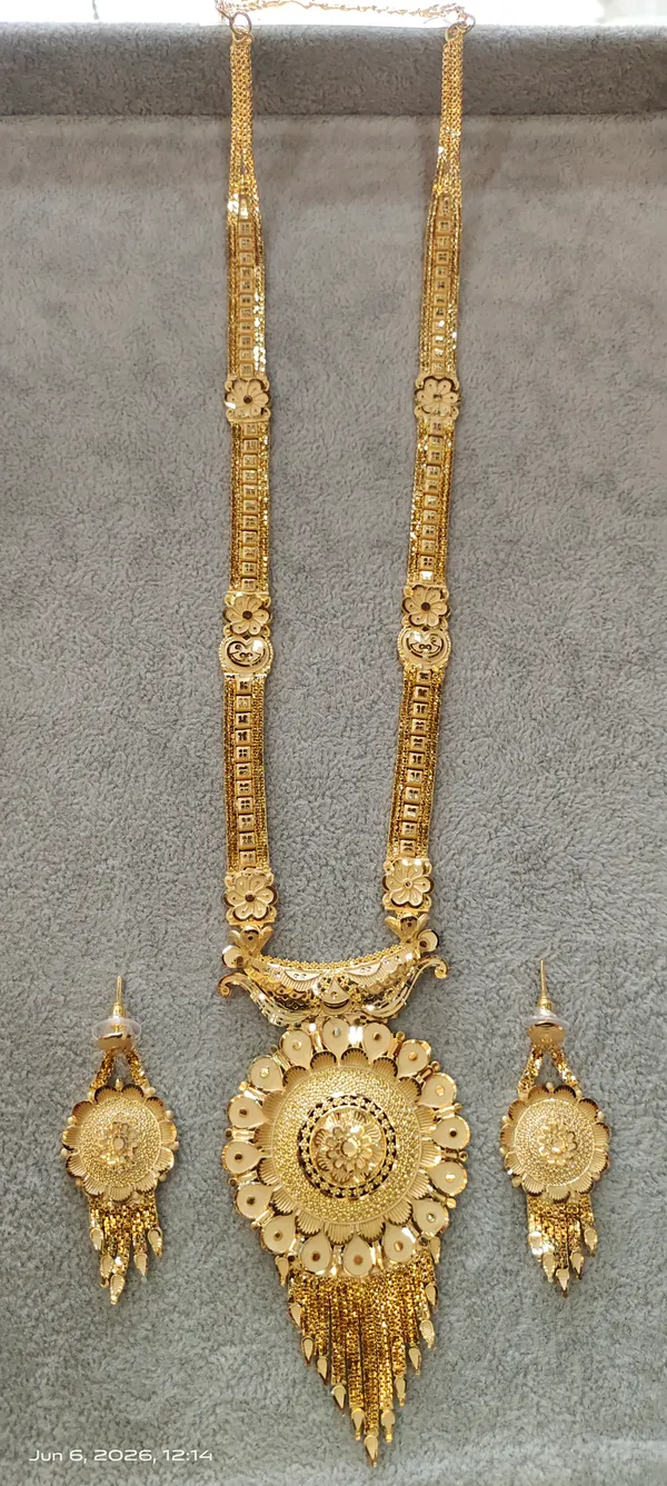 One_Gram_Gold_Plated_Floral_Pendant_Long_Necklace_Set_For_Women