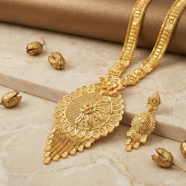 One_Gram_Gold_Plated_Peacock_Design_Long_Necklace_Set_For_Women