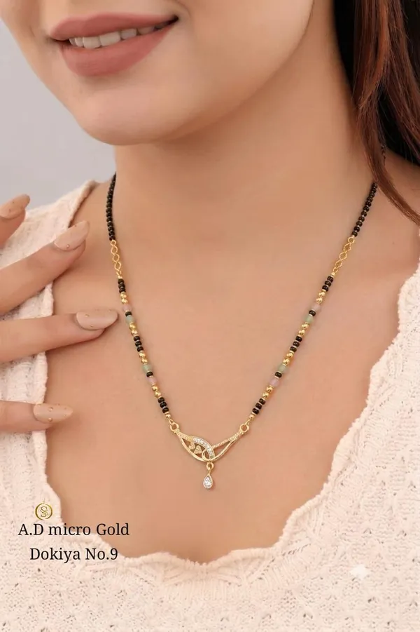 One_Gram_Gold_Plated_Black_Bead_Chain_Mangalsutra_Necklace_For_Women