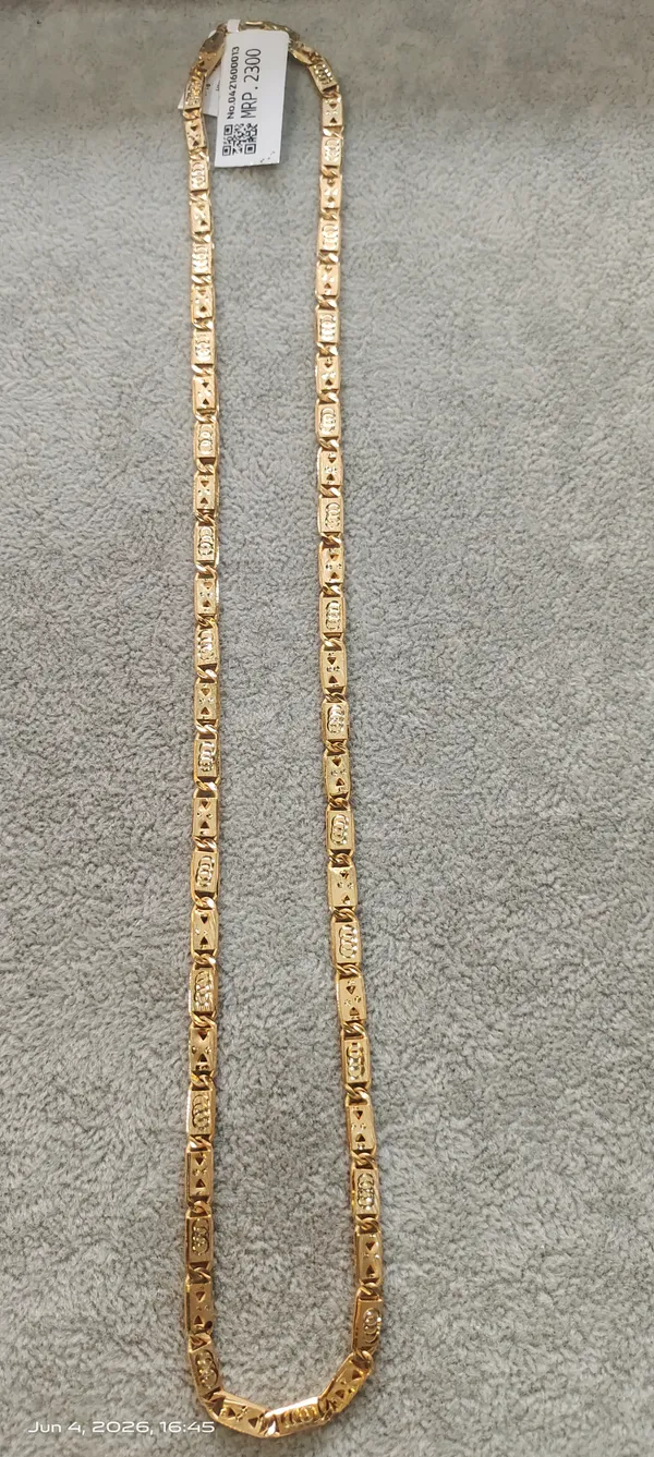 One_Gram_Gold_Plated_Rectangular_Link_Chain_Necklace_For_Women