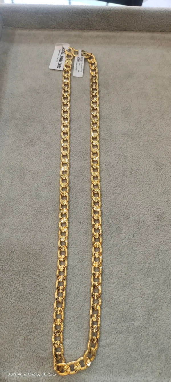 Gold_Copper_Cuban_Link_Chain_Necklace_For_Women