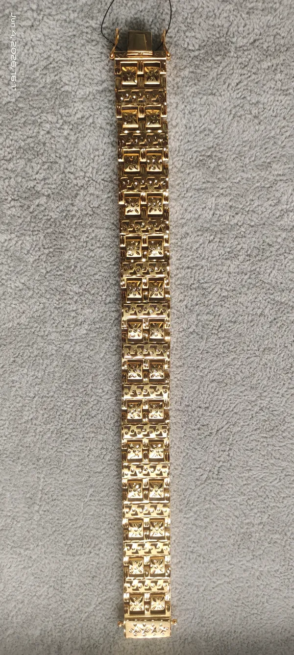 Gold_Plated_Copper_Wide_Link_Bracelet_For_Men