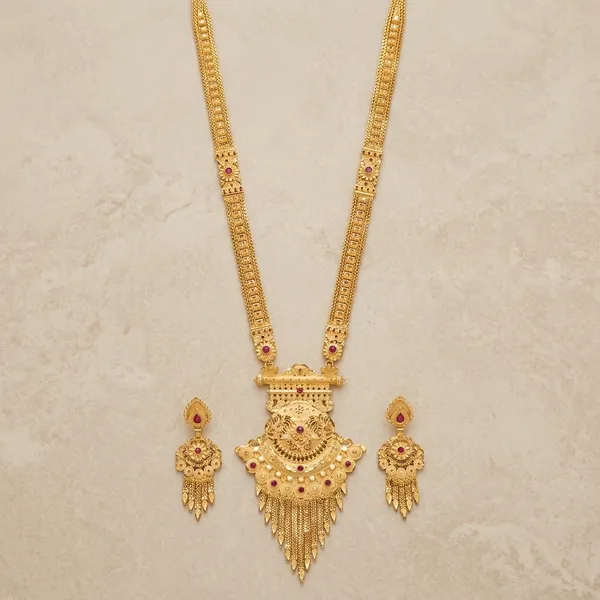 One_Gram_Gold_Plated_Peacock_Design_Necklace_Set_With_Earrings_For_Women