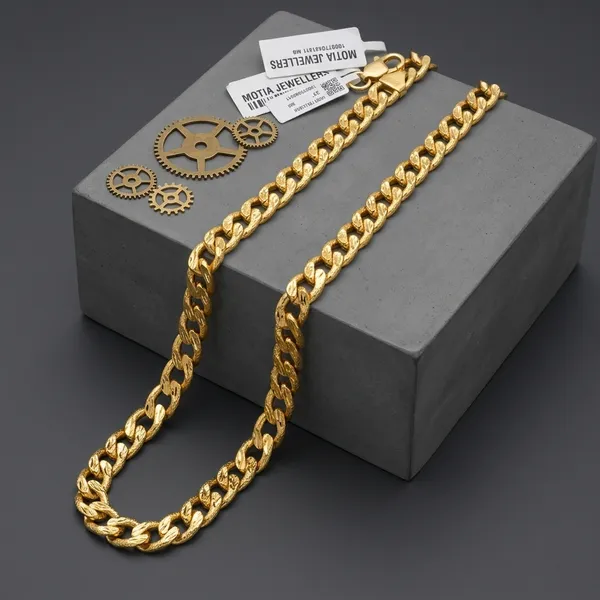 Gold_Copper_Cuban_Link_Chain_Necklace_For_Women