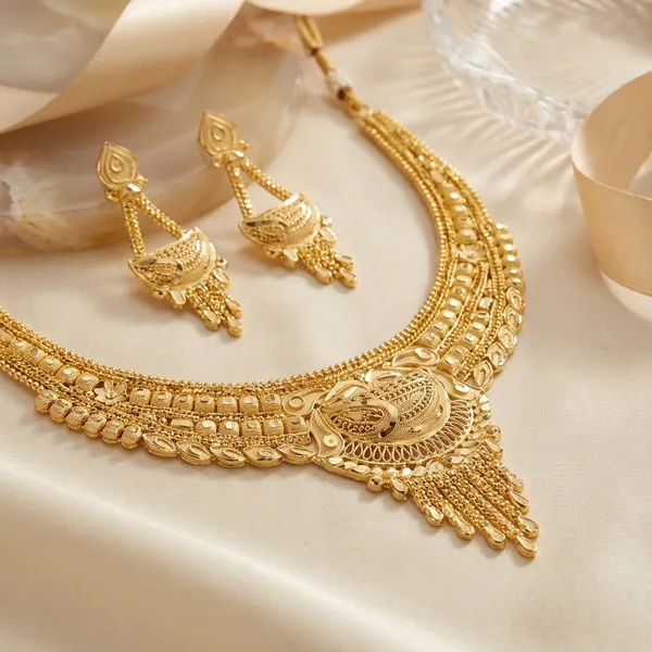 One_Gram_Gold_Plated_Bridal_Necklace_Set_With_Earrings_For_Women
