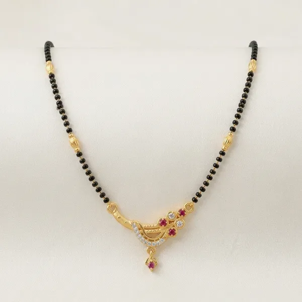 Micro_Gold__Plated_Black_Beaded_Mangalsutra_For_Women