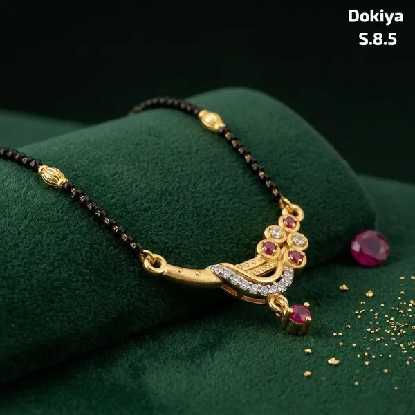 Micro_Gold__Plated_Black_Beaded_Mangalsutra_For_Women