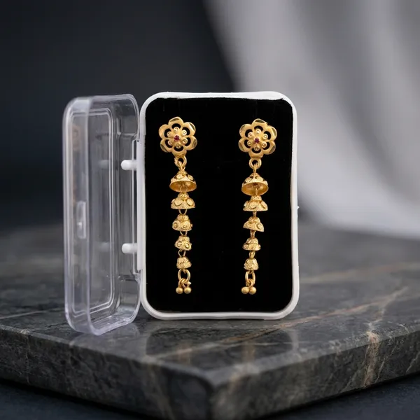 Gold_Copper_Floral_Jhumka_Earrings_For_Women