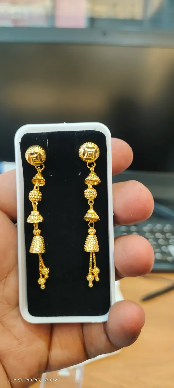 One_Gram_Gold_Plated_Layered_Drop_Jhumka_Earrings_For_Women