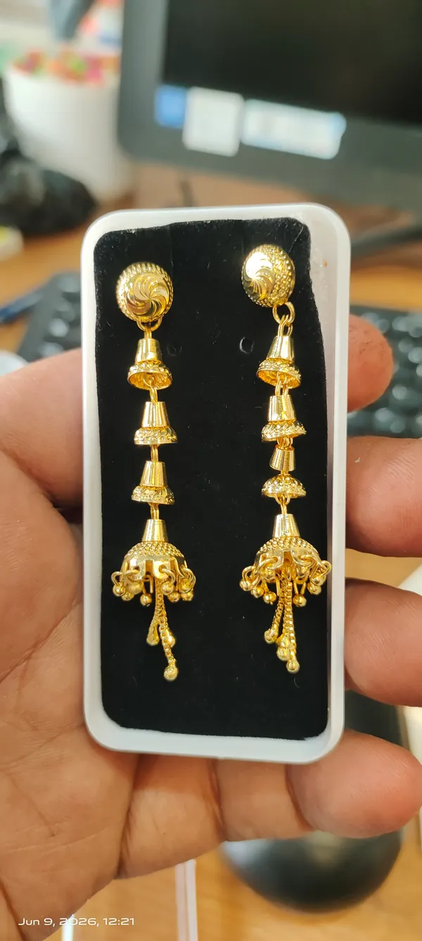 Gold_Copper_Jhumka_Style_Drop_Earrings_For_Women