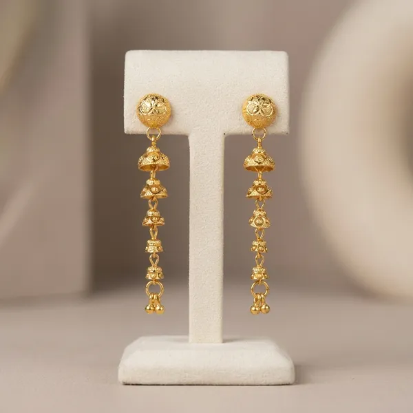 One_Gram_Gold__Plated_Floral_Long_Drop_Earrings_For_Women