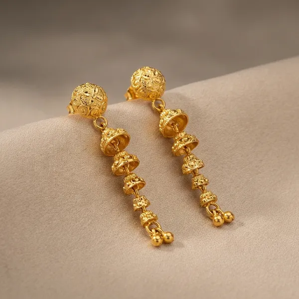 One_Gram_Gold__Plated_Floral_Long_Drop_Earrings_For_Women