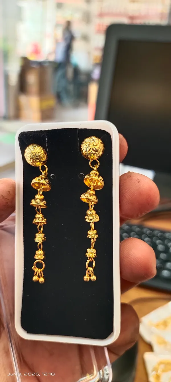 One_Gram_Gold__Plated_Floral_Long_Drop_Earrings_For_Women