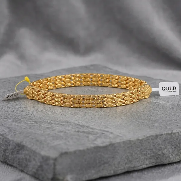 Gold_Plated_Copper_Flat_Chain_Bracelet_For_Men